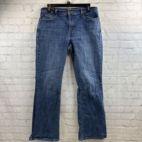 Levis 515 Jeans Womens 12 Blue Boot Cut Medium Wash Denim Stretch - Picture 2 of 11